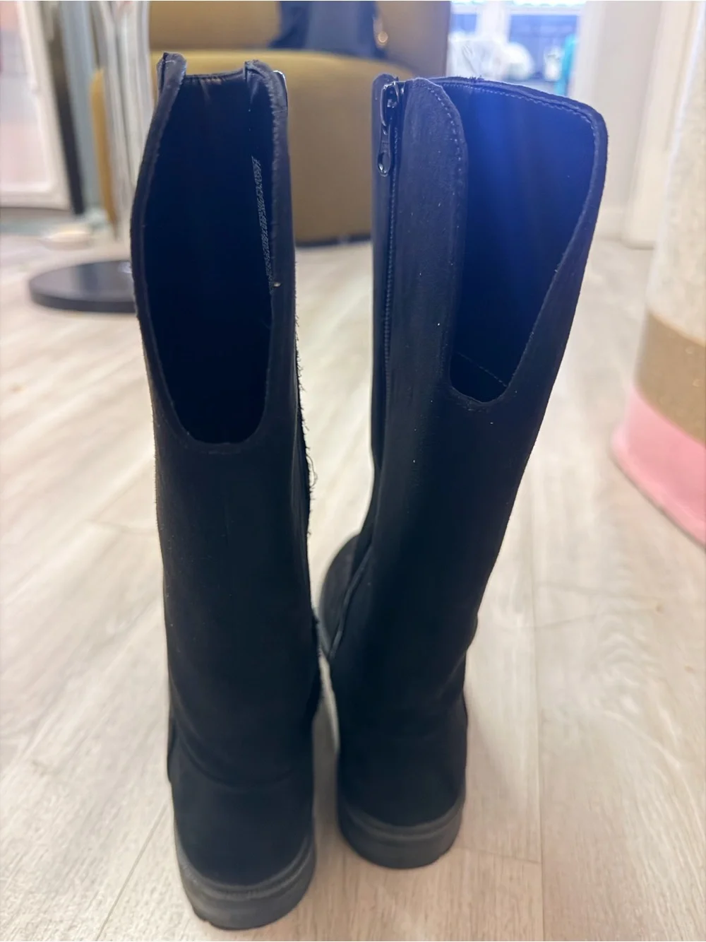 Cat & Jack Black Tall Suede Riding Boots